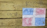 hand drawn Dominican flag