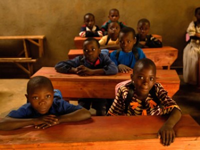 Rwandan children in classroom