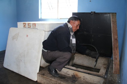 man working in water plant