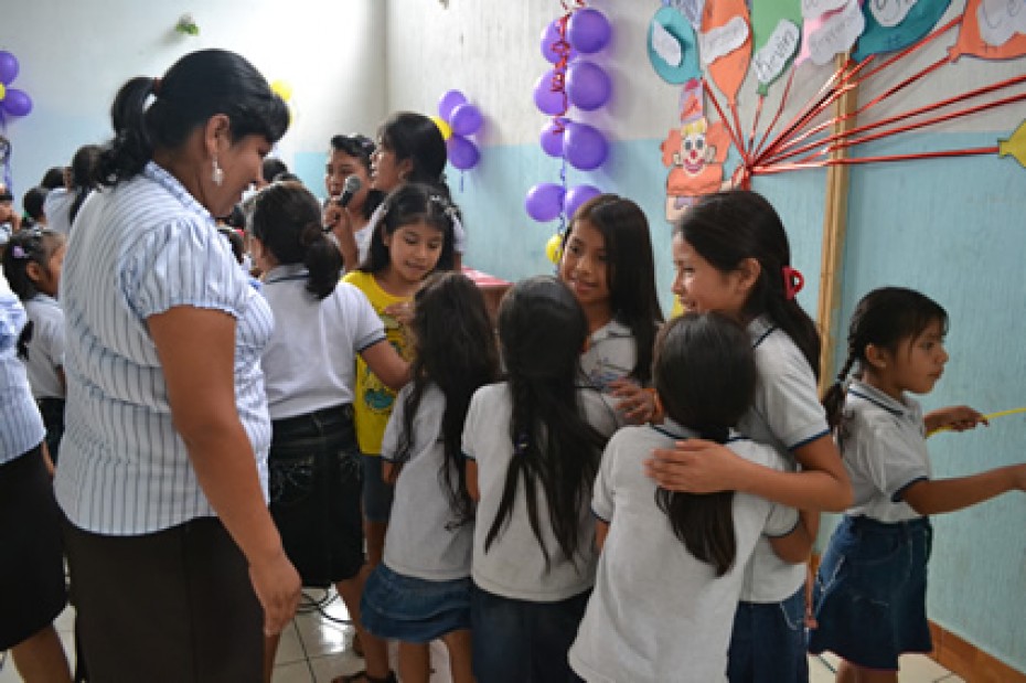 group of smiling and playing girls