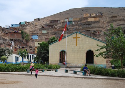 exterior of church in Peru