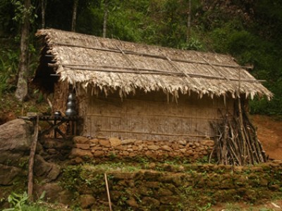 Large grass hut.