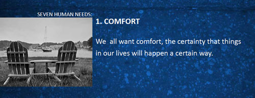 7 human needs comfort