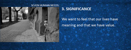 7 human needs significance