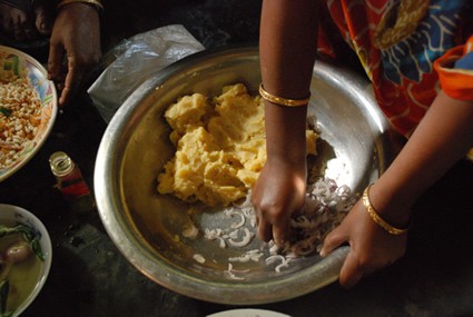 someone preparing food