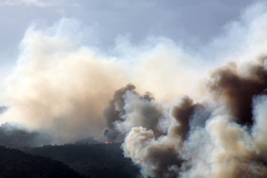 smoke from a wildfire