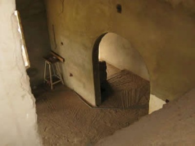 interior of unfinished home in Ghana