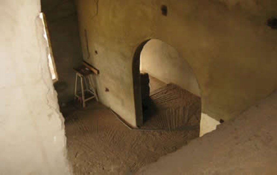 interior of unfinished home in Ghana