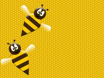 graphic of two bees