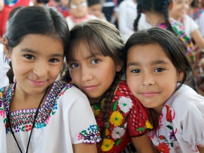 three Guatemalan children
