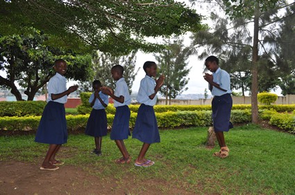 children playing in schoolyard