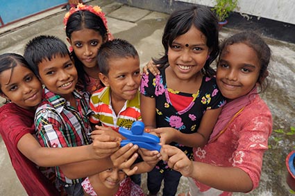 group of smiling children