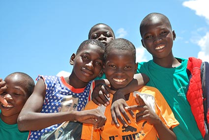 young boys from Burkina Faso smiling