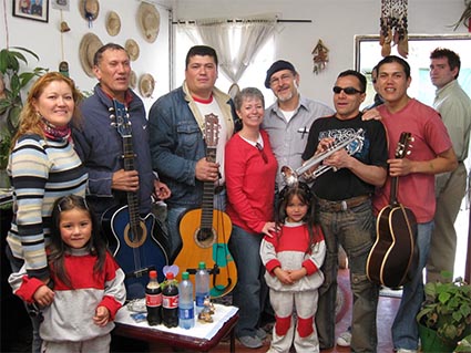 family with mariachi band