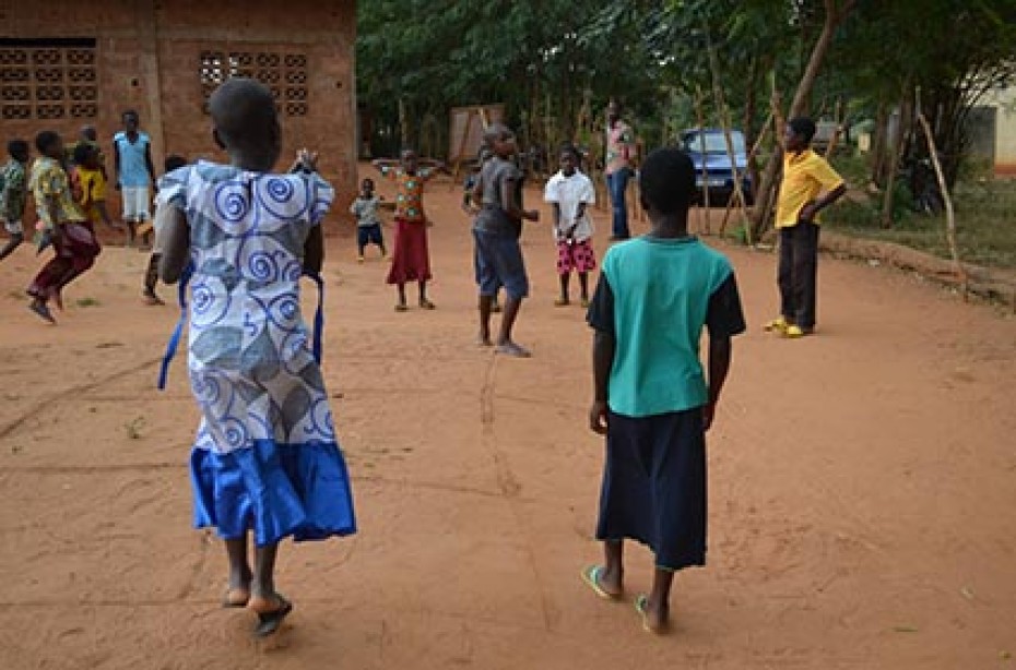 group of children playing outside