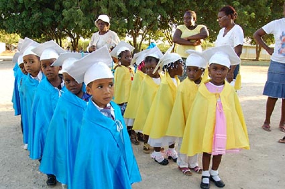 young children dressed for graduation celebration