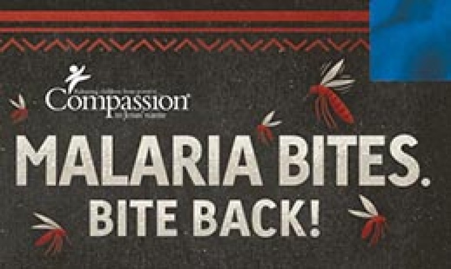 Compassion sign about malaria.