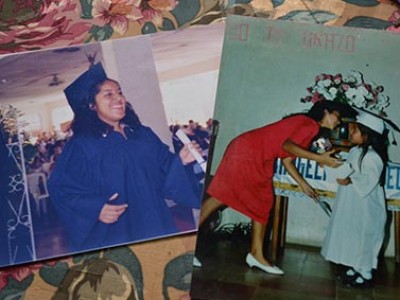 Graduation photographs of a girl