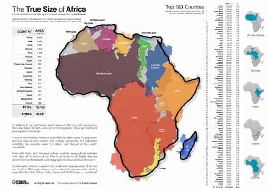 africa true size