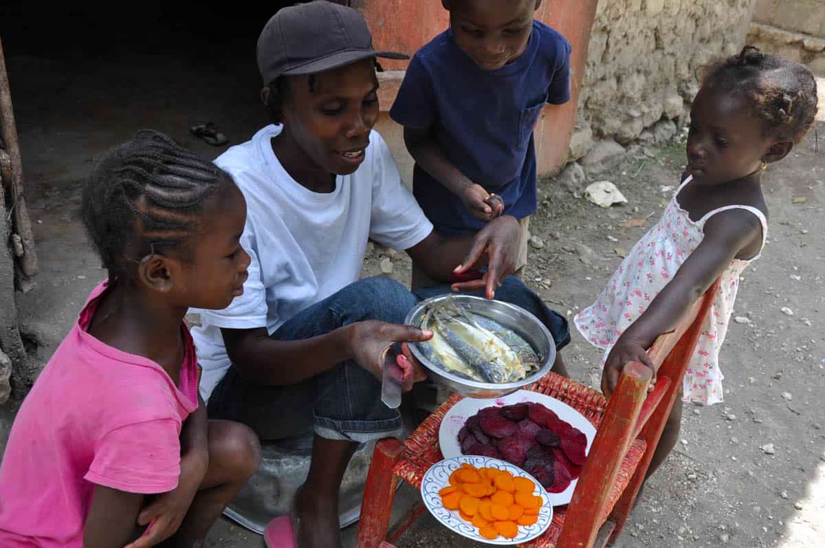 easter in haiti fish plate