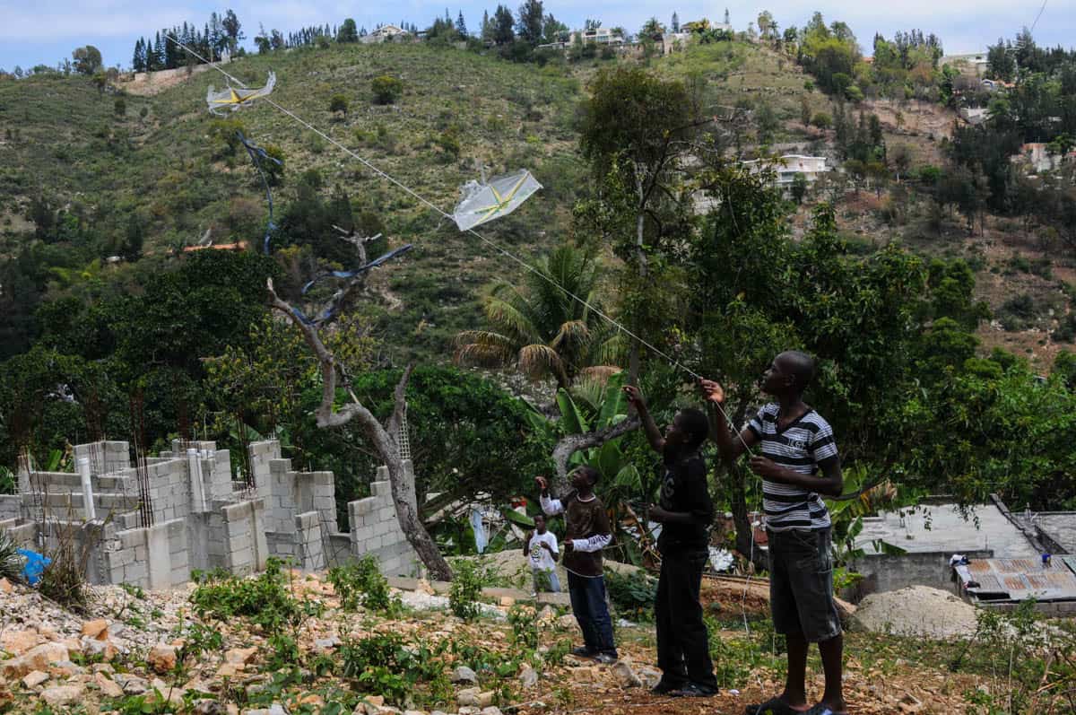 easter in haiti flying kites