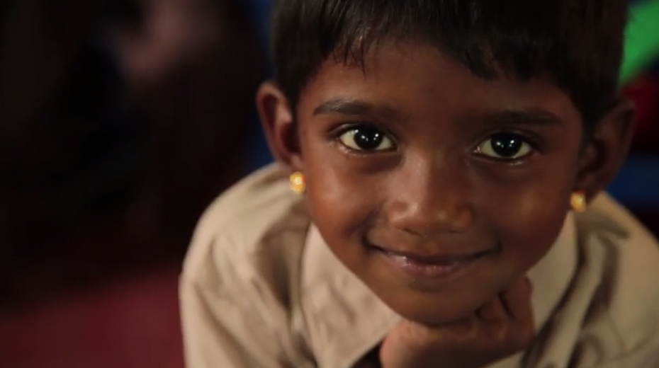 close up of grinning boy