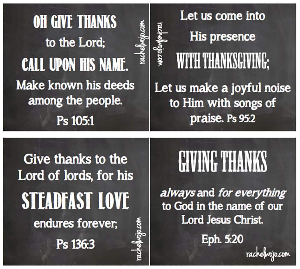 Count Your Blessings Scripture Printables