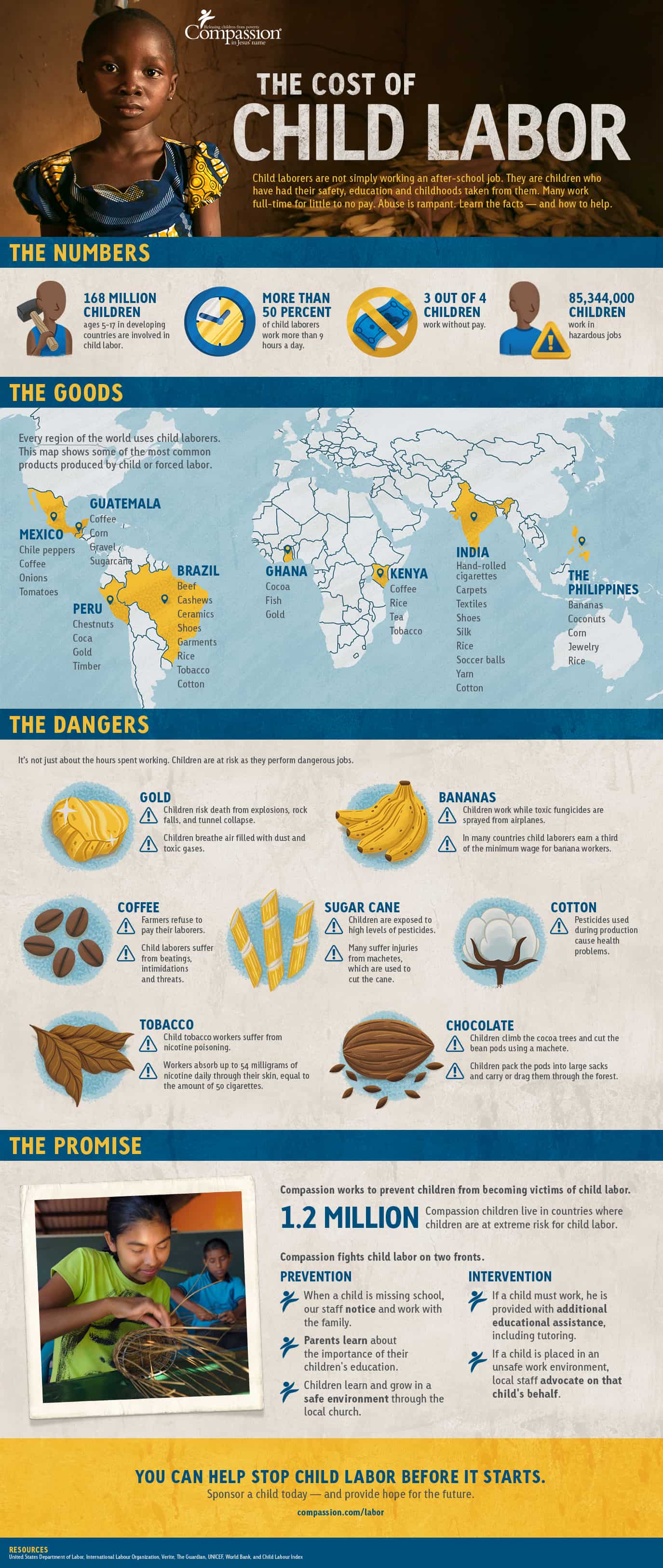 The Cost of Chid Labor Infographic