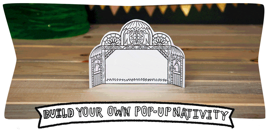Retell the story of Jesus with this diy pop-up nativity you and your kids craft themselves and have fun for hours