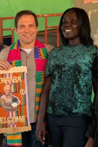 Compassion International’s President & CEO Jimmy with Elaine ghana