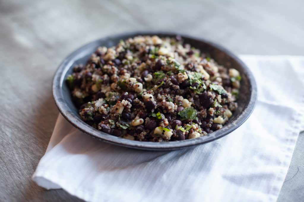 Bolivian Quinoa and Black Bean Salad in a bowl