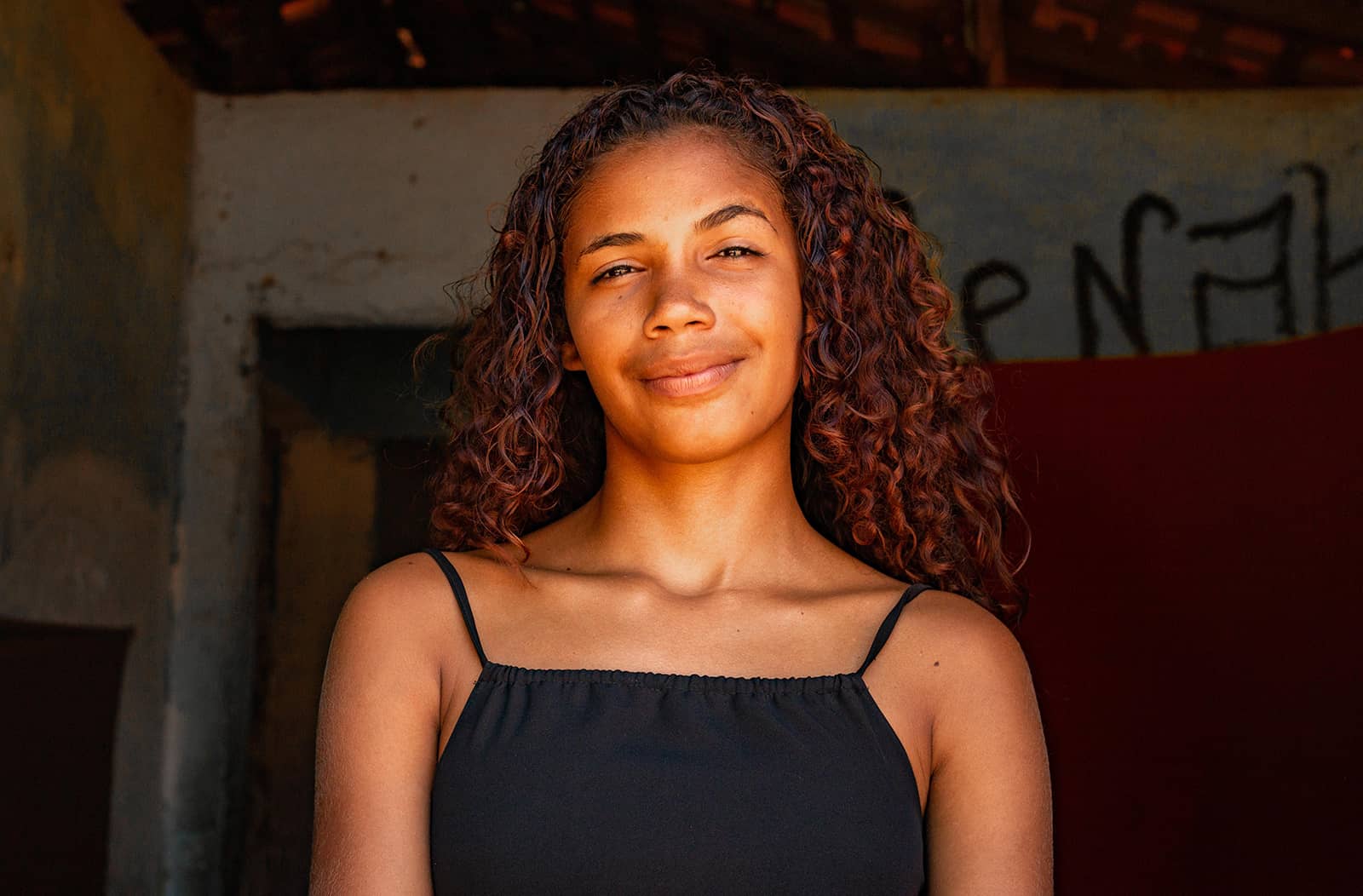 Esmeralda from Guatemala smiling as the camera