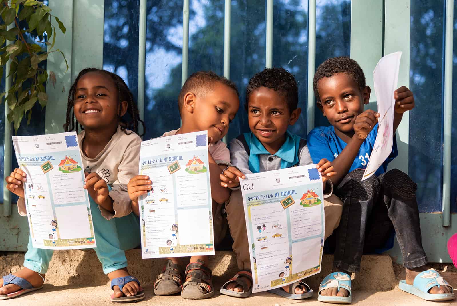 Showing off letters in Ethiopia