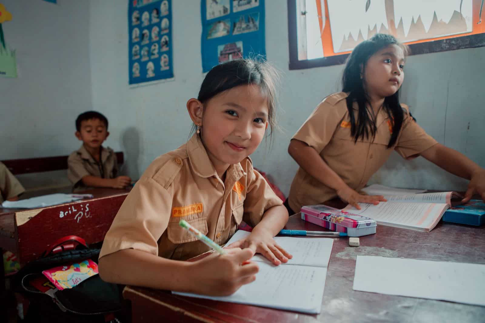 Children in school in Indonesia