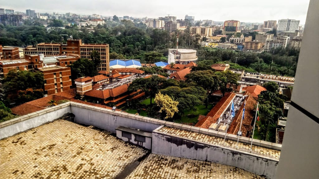 An aerial view of Nairobi, Kenya.