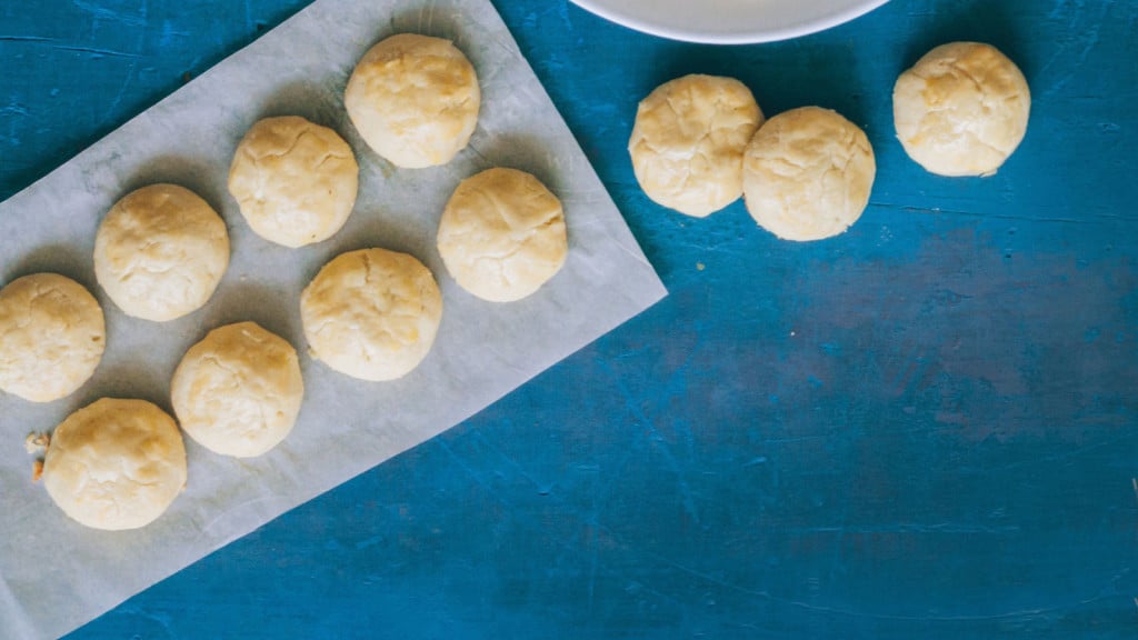 Nastar cookies on a blue table