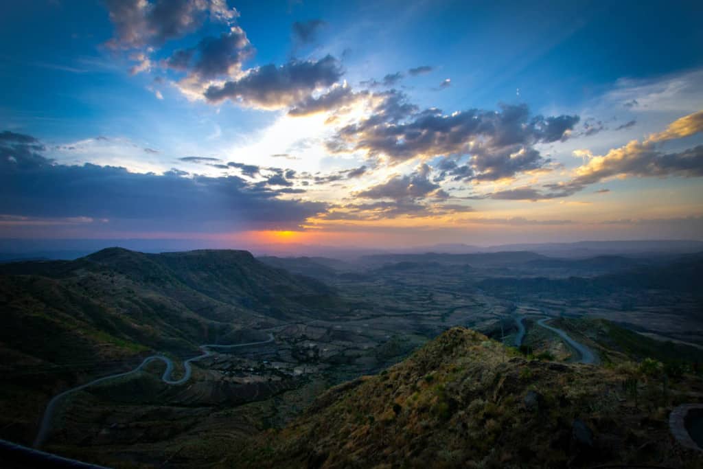 Aerial view of Lalibela, Ethiopia