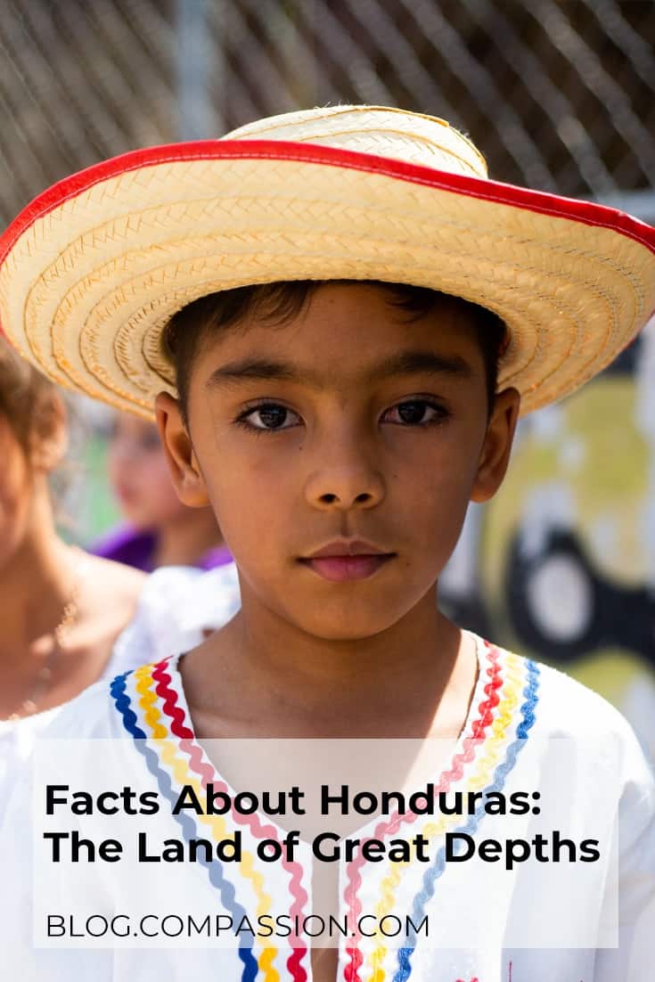 A boy wearing traditional Honduran clothing
