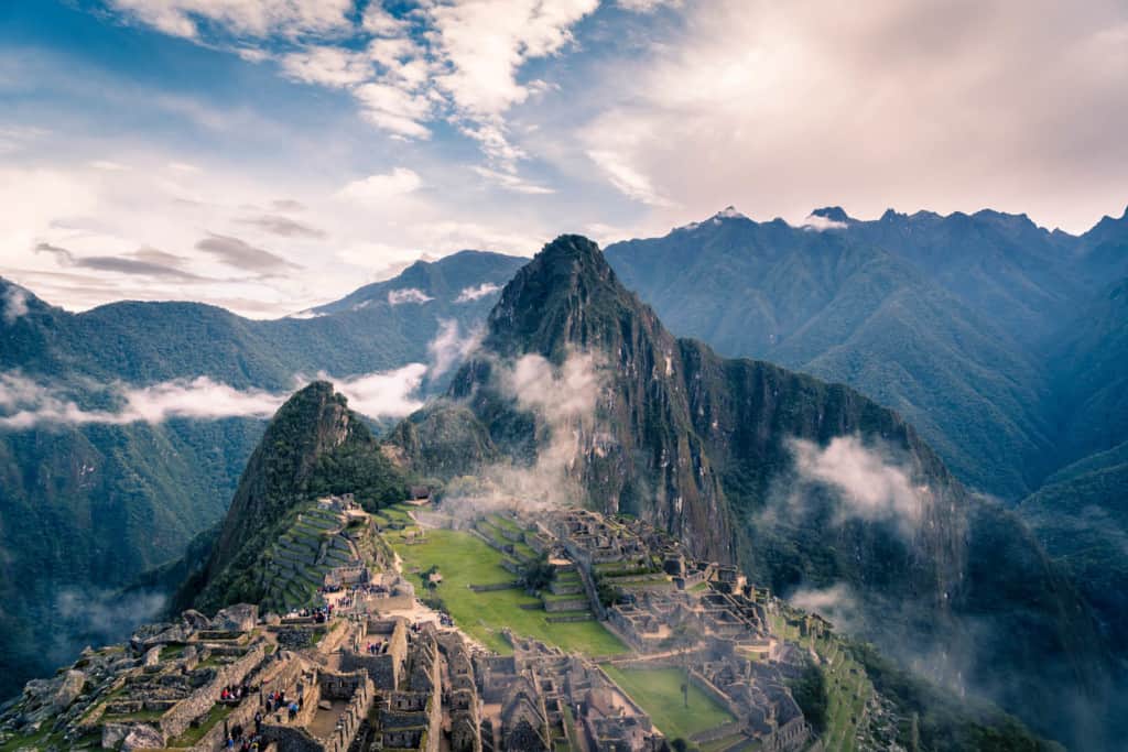 Aerial photograph of Machu Picchu, Peru