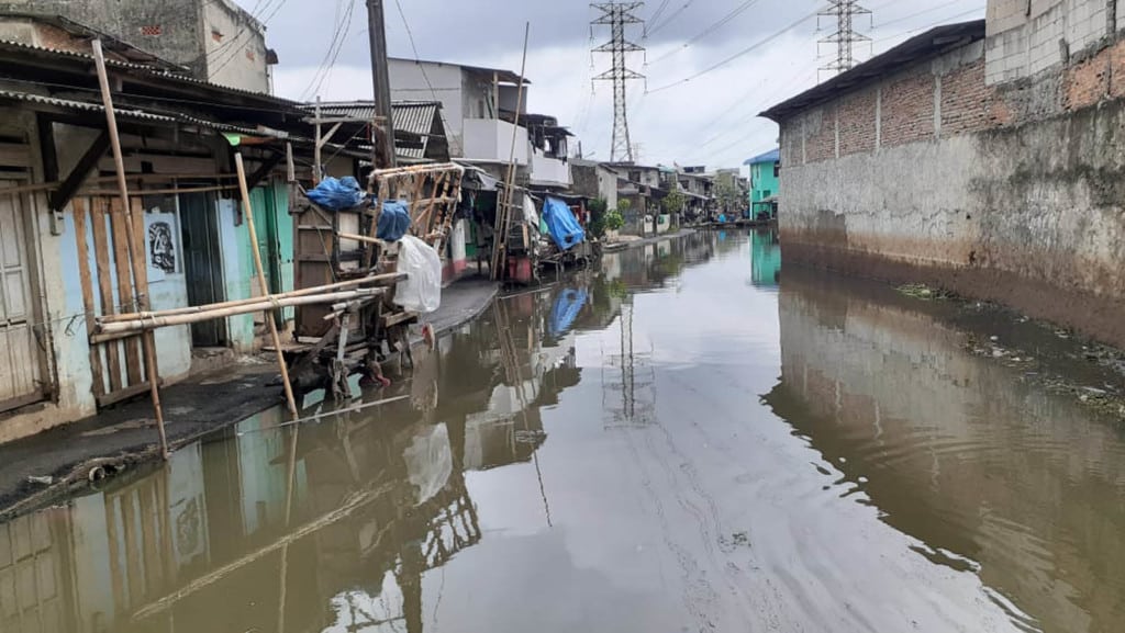 A river near the children's homes overflowed and caused flooding.